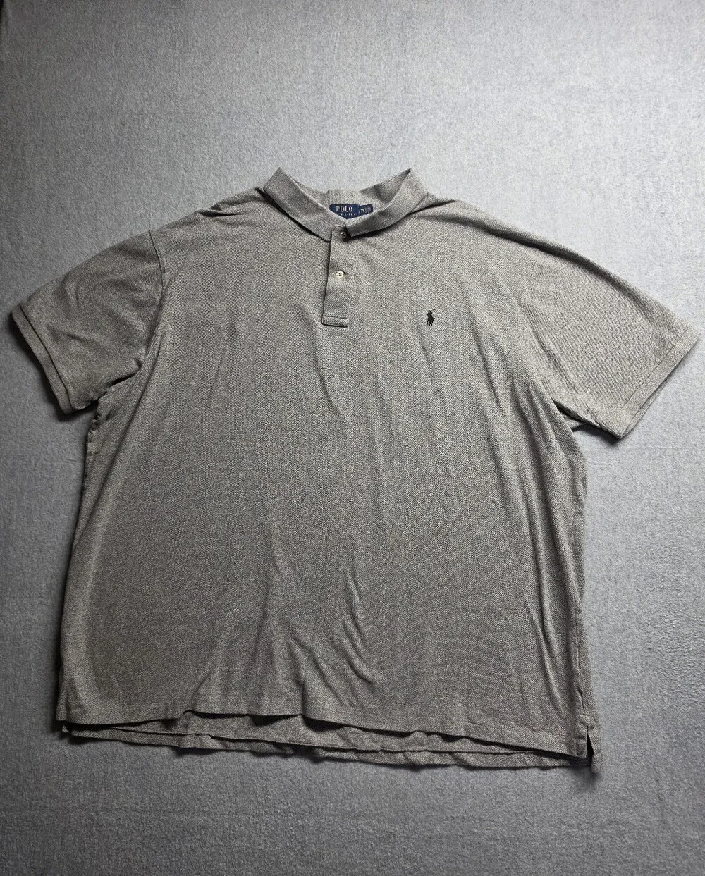 Polo Ralph Lauren Gray Pique Cotton Polo Shirt Men's Size 5XB